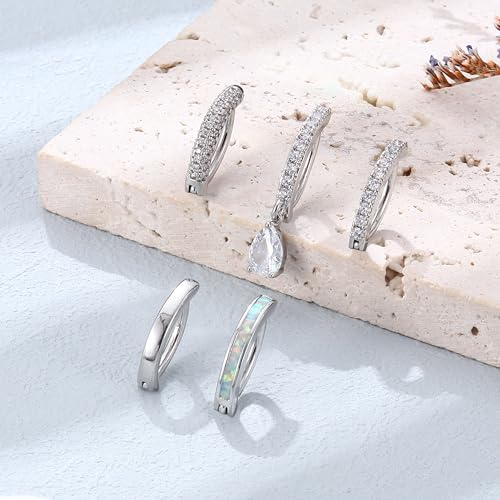 FIASASO 5Pcs Belly Button Ring for Women 14G Short Navel Rings Silver Clicker Belly Piercing Pack Simple Dangle Cute CZ Belly Small Hypoallergenic Belly Button Ring Reverse Piercings Jewelry - color: SILVER