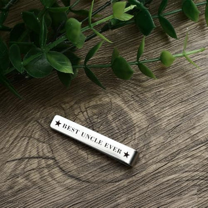 Bicfuiot Father's Day Christmas Birthday Valentines Graduation Gifts for Boyfriend Dad Uncle Grandpa Husband Son,Tie Clips - style: Uncle