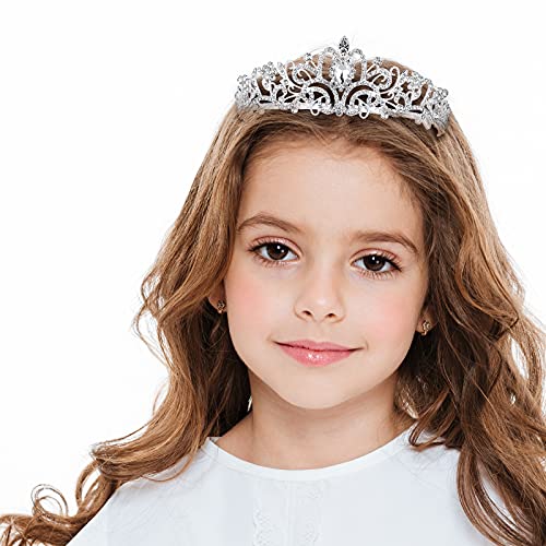 Crystal Tiara Crowns For Women Girls Princess Elegant Crown with Combs Women's Headbands Bridal Wedding Prom Birthday Party - color: Silver Crown 5PCS, size: 5Pcs