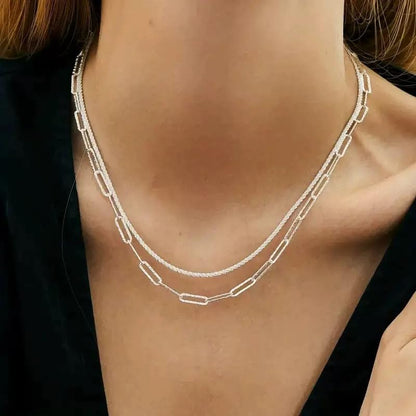 Necklace Bracelet for Women, Chocker Necklace, Crystal Bracelet Jewelry Set for Women, Wedding Jewelry for Bride, Sparkly Party Prom Hypoallergenic - color: Sliver