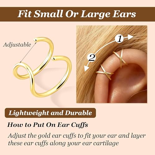 Ear Cuffs Non Piercing Ear Cuff Earrings for Women Gifts Trendy Stuff Clip on Cartilage Earrings Stacks Fake Earrings Jewelry Gifts - color: A1:1pcs chain pearl ear cuff silver