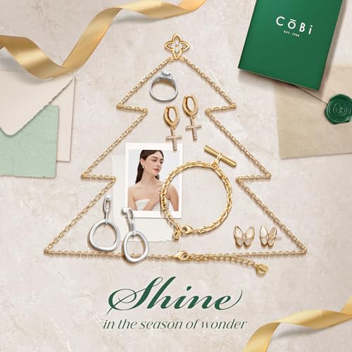 COBI Jewelry Set for Women, 18K Gold & Rhodium Plated CZ Necklace & Earrings, Clover Halo Infinity Solitaire Feather Designs, Dainty Crystal Pendant Sets, Trendy Fashion Gifts for Her - style: Emerald Nano Solitaire