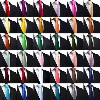 Branduce 3.15"（8cm） Mens Solid Satin Tie Pre-tied Adjustable Zipper Necktie for Business and Wedding - color: Light Dusty Rose