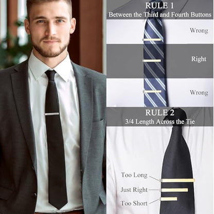 Custom Father Gifts Personalized Tie Clips for Men Custom Tie Bar Clips | Classic Pinch Engraved Text Stainless Steel Tie Bar Dad Personalized Gift Fathers Day - color: SILVER