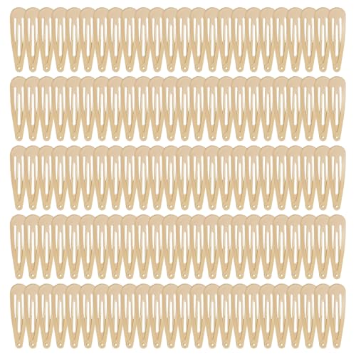 120 Pack Taupe 2 Inch Barrettes Women Metal Snap Hair Clips Accessories | Non - Slip Hairpins Barrettes for Kids Girls Teens - color: Taupe