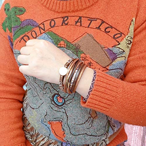 GelConnie Leather Wrap Bracelet Boho Cuff Bracelets Crystal Leather Bracelet Magnetic Multi Strand Bracelets Bohemian Bracelet Leather Wristbands Bangle Jewelry for Women Teen Wife Mother - color: Faux leather bracelet
