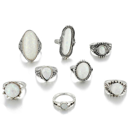 Chunky Stackable Rings Set For Women Open Adjustable Bold Thick Geometric Knuckle Rings Minimalist Statement Jewelry Gift - style: Style 5