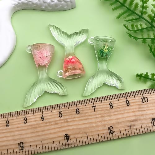Sailanzi 18pcs Resin Ocean Tail Set Pendant Jewelry Making DIY Keychain Earrings Pendant Various Design Charms for Jewelry Making Bracelets Necklace (SN770) - color: SN770