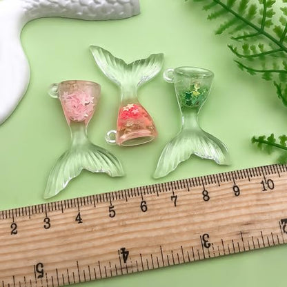 Sailanzi 18pcs Resin Ocean Tail Set Pendant Jewelry Making DIY Keychain Earrings Pendant Various Design Charms for Jewelry Making Bracelets Necklace (SN770) - color: SN770