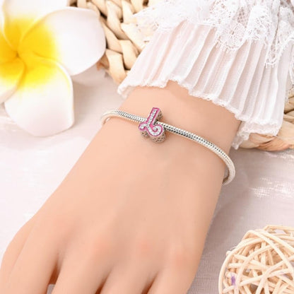 925 Sterling Silver Letter Charms Fits Pandora Bracelets Alphabet AZ Bead Charm for Bracelets Necklace with 5A Cubic Zirconia for Women Birthday Ceremony DIY Jewelry Gift - style: L