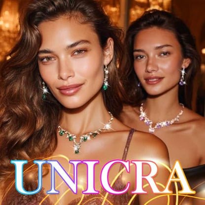 Gold Rhinestone Jewelry Set Bridal Wedding Necklace Earrings Sets Prom Formal Costume Jewelry for Women and Brides - color: Green