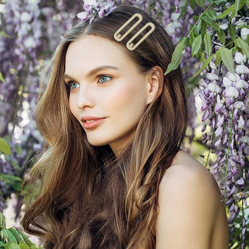 10pcs Snap Hair Clips, 2.76'' Long Snap Clip, Matte Hairpin Accessories for Women Girls, Nonslip Metal Barrettes, Neutral Color - color: 2.76'' Rectangle Neutral