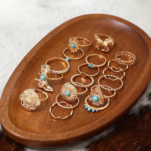 Chunky Gold Rings for Women Non Tarnish, Baroque Pearl Flower Tiger's Eye Stone Rings Adjustable Stacking Statement Rings Set Fashion Jewelry Gifts - style: Diamond/Heart
