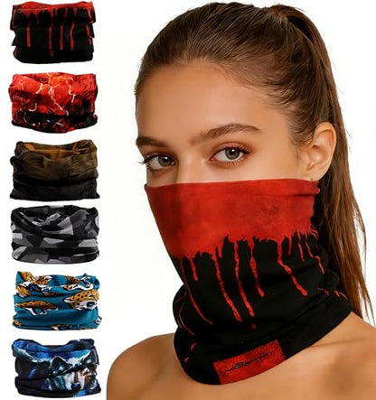 KINGREE KINREE 6PCS Outdoor Magic Scarf, Elastic Headbands, Headscarves, Headwear, Mask - color: Power
