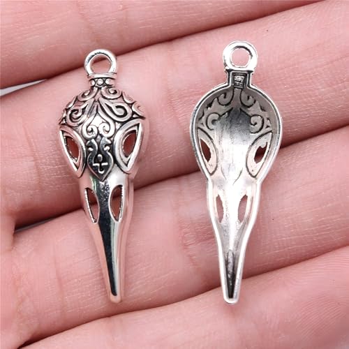 Heart O Ring Slip Chain Choker Necklace for Women Men Stainless Steel Cuban Chain Y-shape Necklaces Punk Rock Collar Adjustable Lariat Y Necklace Prom Necklaces Jewelry - color: Skeleton crow