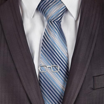 HAWSON Various Tie Clips for Men Unique, Funny Novelty Mens Tie Bar, Personalized Tie Pins for Men, Theme Wedding Party Gifts - style: Reading Glasses