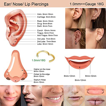 5-10 Pairs Small Gold Silver Hoop Earrings for Women, Stainless Steel Earrings Set Mens Lightweight Thin Hypoallergenic Small Hoops Set - style: 6pcs-G+S