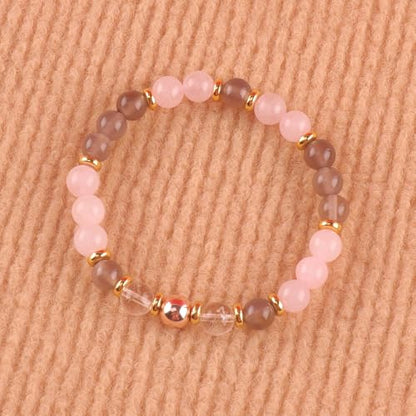 KSQS Healing Stone Bead Bracelet for Women, Natural Gemstones Balance Protection Bracelet, Spiritual Crystal Beads Bracelet Anxiety Relief with Meaning Card - color: Anxiety Relief