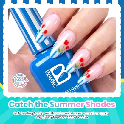 Beetles Neon Gel Nail Polish, Sunstripe, 6 Colors Gel Nail Polish Set | Summer Voyage Collection, Color-Matched Bottle Design, Soak Off UV LED, Long-Lasting Nails Art for Home DIY & Holiday - color: 0-Sunstripe