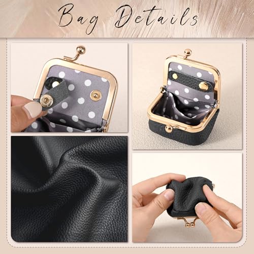 Zivyes Mini Jewelry Box Travel Small Coin Purse Organizer Case Genuine Leather Tiny Size (Black1) - color: Black1-Tiny