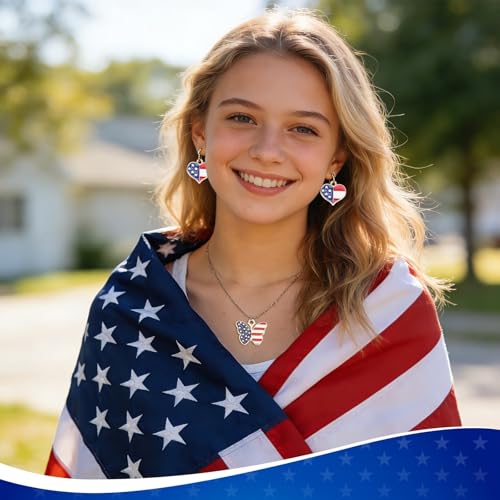60Pcs Patriotic Charms, American Flag Charms for Jewelry Making - style: Patriotic Style