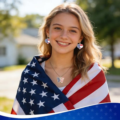 60Pcs Patriotic Charms, American Flag Charms for Jewelry Making - style: Patriotic Style