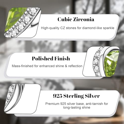 LaMenars 925 Sterling Silver Charms for Pandora Bracelets & Necklaces | Bead Charms Birthday Holiday Jewelry Gifts For Women - color: August Birthstone