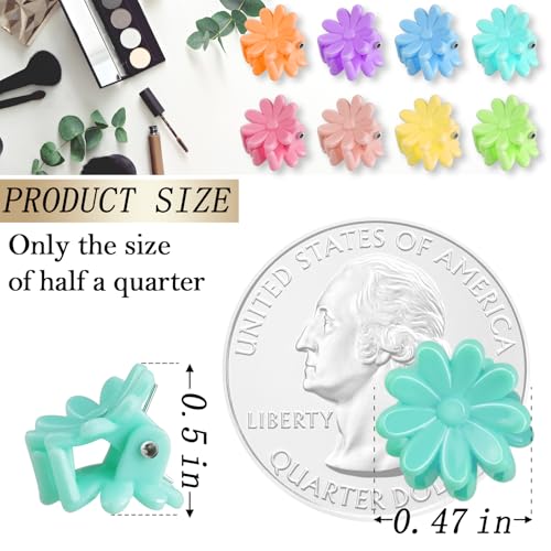 KANPRINCESS 70PCS Mini Claw Clips Small Hair Clips With Fancy Box, Flower and Colorful Designs for Women and Girls Hair Accessories Gift Set (SET3)