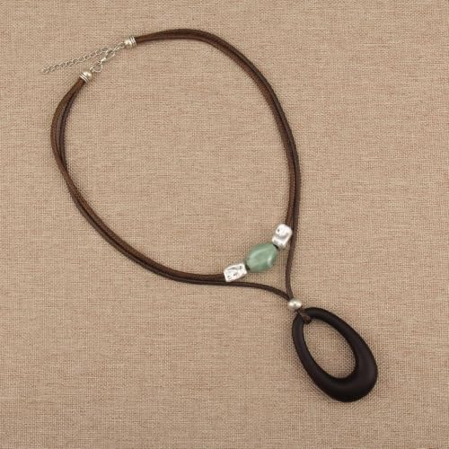Chunky Pendant Necklace for Women Vintage Boho Necklaces Choker Layered Statement Necklaces Bohemian Jewlery Gifts - style: Large Pendant Necklace Women