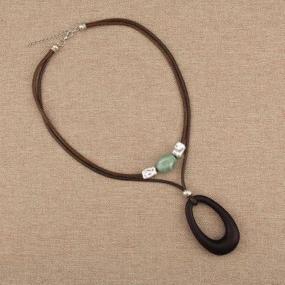 Chunky Pendant Necklace for Women Vintage Boho Necklaces Choker Layered Statement Necklaces Bohemian Jewlery Gifts - style: Large Pendant Necklace Women