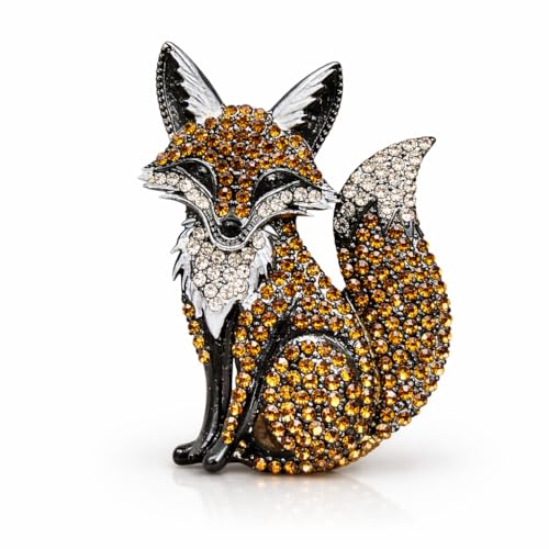 Fox Brooch for Women – Nature-Inspired Jewelry Pin – Elegant Animal Accessory for Jackets, Dresses, Bags, and Special Occasions