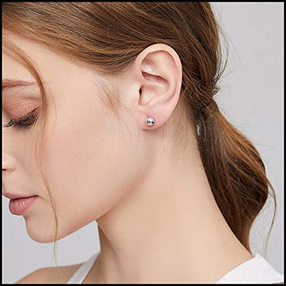 Jiamiaoi Ball Stud Earrings Set Sizes 4mm-10mm,High Polish Finish Ball Studs Hypoallergenic 925 Sterling Silver Stud Earrings for Women Men - color: A-Silver, size: 5MM