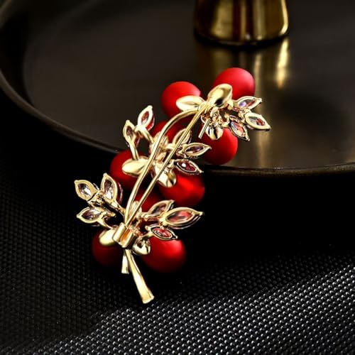 Red Rose Flower Brooches and Pins for Women Costume Jewelry Brooch Pins Broches Jewelry for Women Elegant Lady Pin - style: Plum Blossom