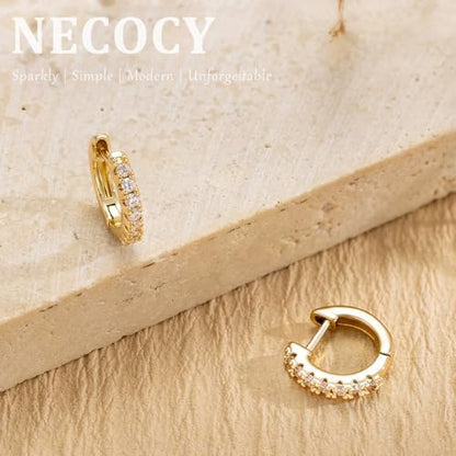 Star 14K Gold Plated Ear Cuff Earrings for Women Non Piercing, Dainty Silver Plated Clip on Cartilage Ear Cuff Non Pierced Trendy CZ Northstar Starburst Sparkling Climber Clawer Earring Jewelry - style: Huggie Hoop-3
