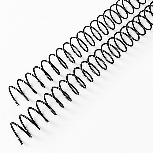 Binditek Metal Spiral Binding Coils, 12 mm, 4:1 Pitch, Black, 30 Pack | Coil Binding Spines, 1/2", 90 Sheet Capacity, 48 Loops, for Letter-Size Reports, Presentations, School and Office Projects - size: 12mm, style: 30P , Metal