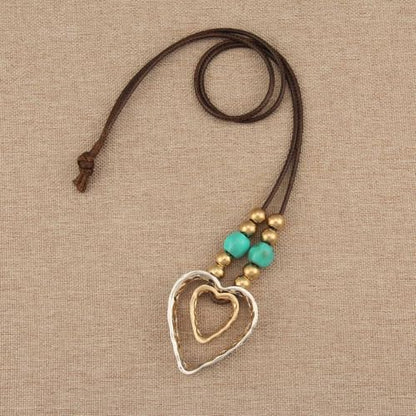Boho Necklaces for Women Chunky Circle Necklace Bohemian Necklaces | Chunky Boho Necklace for Women Layered Boho Circle Leather Choker Necklace Long Vintage Necklaces Bohemian Jewlery Gifts - style: Large Pendant Necklace Women