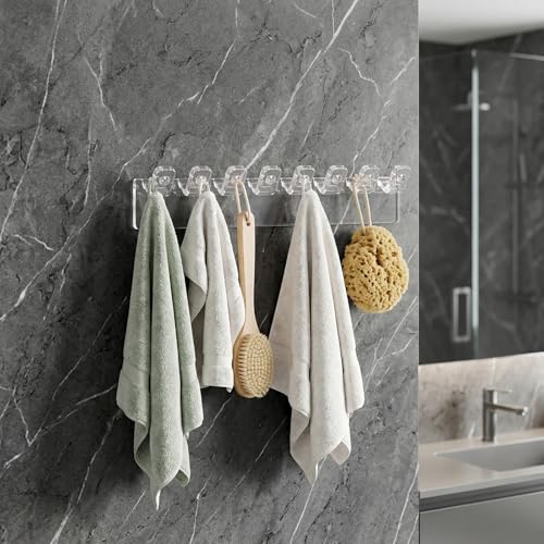 Styquenzer 12 Pcs Self-Adhesive Necklace Organizer, Necklace Hanger Wall Mount Hanging Jewelry Organizer with 8 Hooks Wall Mounted Necklaces Organizers for Necklaces, Bracelets