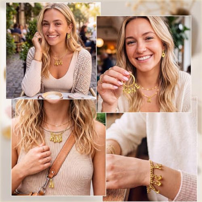 Tondiamo Gold Bubbled Charm for Jewelry Making Gold Letter Charm A- Z Alphabet Pendant Letters 3D Bubble Glitter Trendy Chunky Initial Alphabet for Women DIY Craft Bracelet Necklace - style: Style C