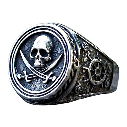 2023 Skull Ring Cool Evil Death Punk Rock Stainless Steel Rings Aly Style Jewelry - style: R1037