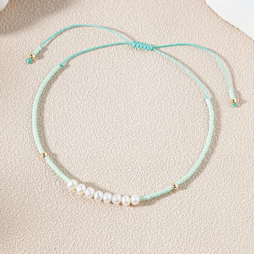KELITCH Womens Pearl Bracelets Friendship Bracelet Handmade Miyuki Beads Charm Bracelet Holiday Gift - color: B7