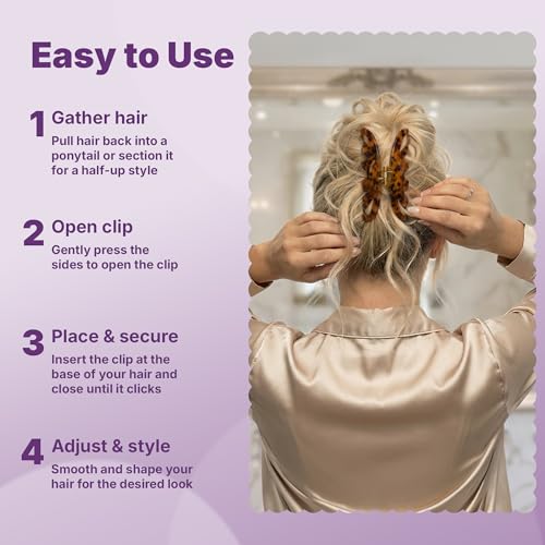 Goody SlideProof Large Hair Clips, Stylish, Secure Grip Octopus Claw Clips for Thick Hair, Styling Accessories for All Occasions & Longer Lengths, Gifts for Women & Girls, Black & Tortoiseshell, 2 Ct - style: Octopus