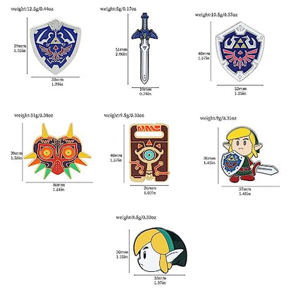 FEIMENG JEWELRY 7Pcs Game Series Enamel Pins Set - Collectible and Stylish Accessories for Fans, Pins for Backpack Bag Hat Clothes