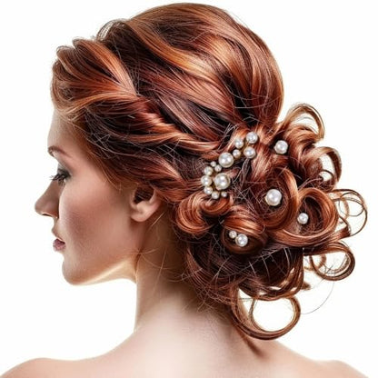 12Pcs Pearl Bobby Pins, Ymapinc Bridal Pearl Pins for Hair | Decorative Hair Clips Barrette, Bride Jewelry for Wedding Hairstyles (1set-12pcs, Coffee)