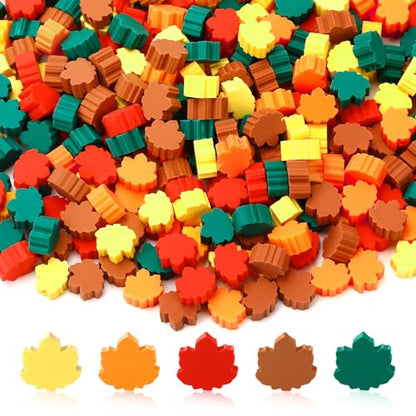 300Pcs Fall Leaves Clay Beads for Jewelry Making | Polymer Clay Material,Fall Jewelry Crafters,Bracelet Necklace Earrings Making,300Pcs Maple Leaf - color: Fall Color