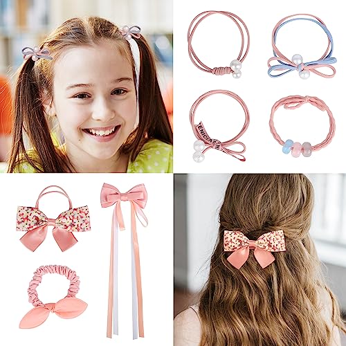 Hair Accessories for Girls，Teen Girl Gifts Including Jewelry Box/Hair Clips/Hair Barrettes/Hair Ties/Hair Bows，birthday gift for girls age 6 7 8-14（Cute Bear） - color: Cute Bear