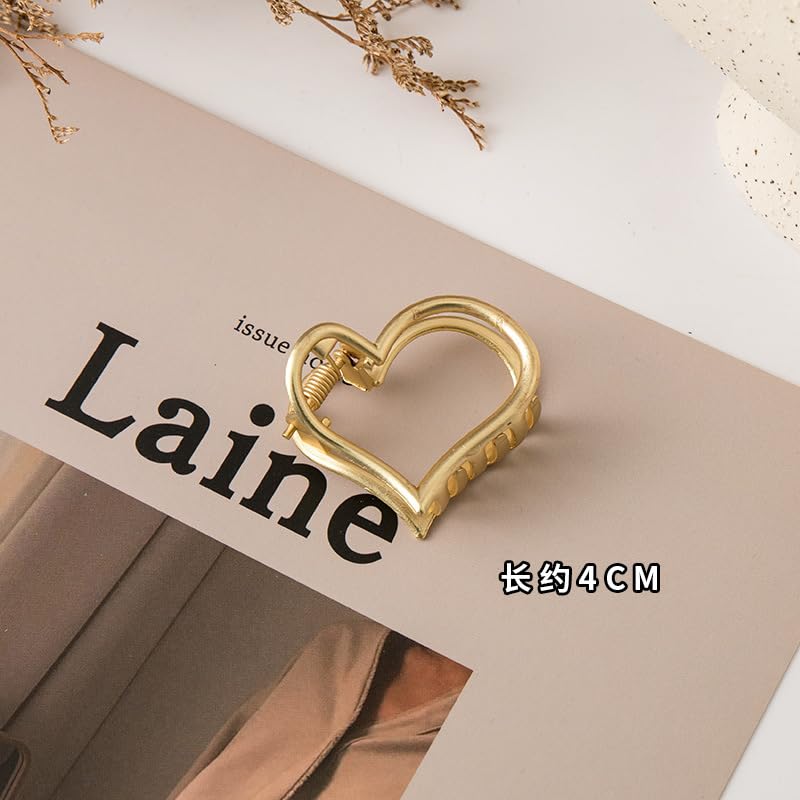 Small Gold Heart Hair Clip for Women - Cute Mini Hairpin Accessory for Half Hair - Alloy Metal Fashion Hair Clips 1PCS - color: Heart