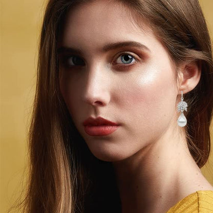 Earrings Holy Stud Earrings for Girls/Women, Sliver Gold Wedding Earrings for Bridesmaids - color: Pearl|Silver