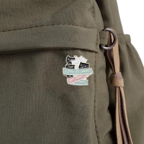 Cute Enamel Lapel Pins Set Cartoon Animal Plant Floral Fruits Foods Brooches Pin Badges for Clothing Bags Backpacks Jackets Hat DIY - color: Cat