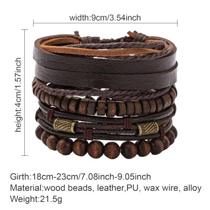 Wood Bead Necklace Africa Wooden Chain Statement Unisex Chunky Necklaces - color: 1 wood necklace+1#