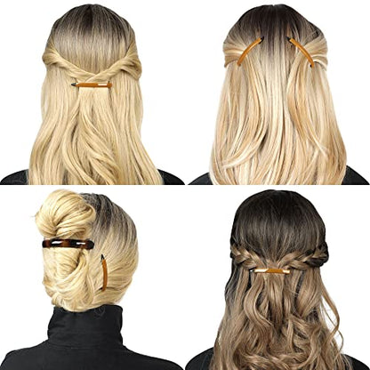 12pcs Hair Barrettes Set for Women and Girls, Hair Clips for Thick Thin Fine Hair, Non-metal Hair Accessories, Non-Slip Grip Handmade Snap Hairpin, BPA Free | Non-metal BPA-free snap hairpins with a non-slip grip for thin, fine or thick hair; handmade in